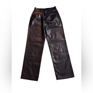 Micas Black NWT Pleather Wide Leg Pants, medium